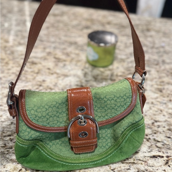 Coach Brown and Green Leather Strap - Picture 2 of 7